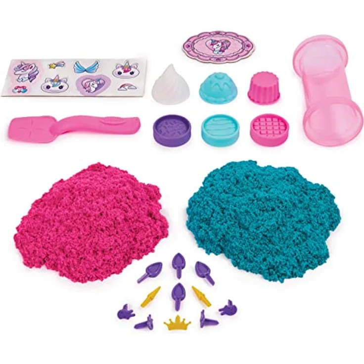 Kinetic Sand Einhorn Back Set - mit 454 g original kinetischem Sand aus Schweden und viel Zubehör für sauberes, kreatives Indoor-Sandspiel und Rollenspiel, für Kinder ab 3 Jahren – Bild 2