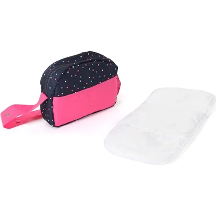 Bayer Chic 2000 Puppenwickeltasche, Konfetti pink, mit abwaschbarer Wickelunterlage und Umhängefunktion – Bild 2