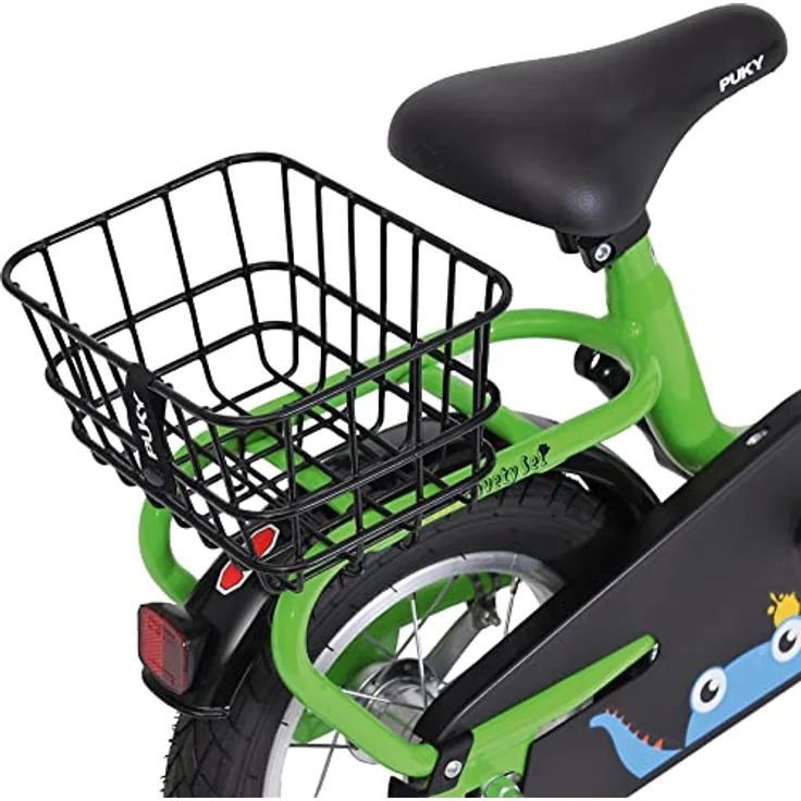 PUKY Chaos Container M, Robuster Gepäckträgerkorb für Kinderfahrräder, passend für Z2, Steel 12, Steel Classic 12, YOUKE 12, einfach zu montieren, schwarz