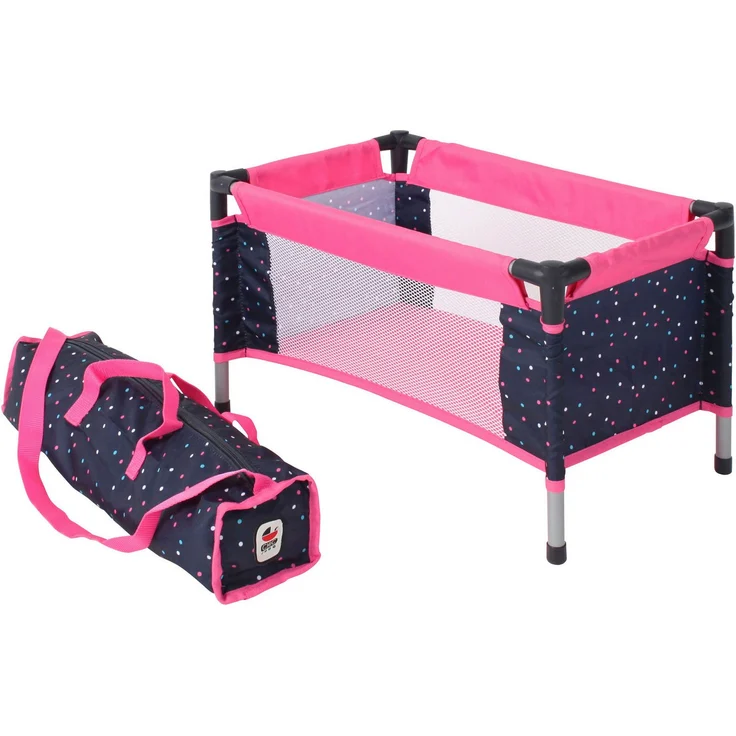 CHIC2000 Puppenbett Puppen-Reisebett, Konfetti, mit Tragetasche – Bild 1