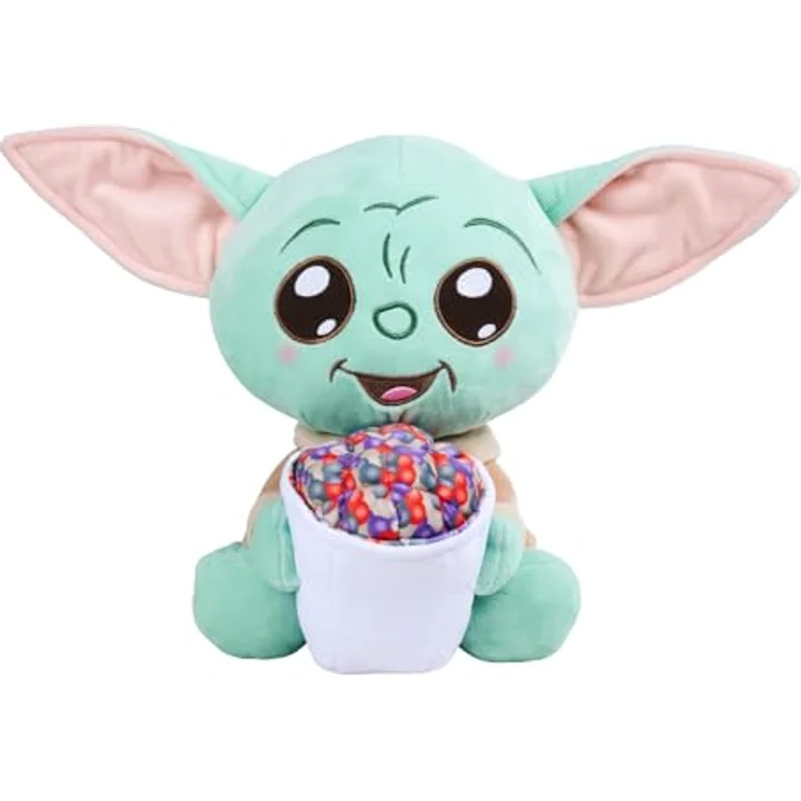 Simba Disney Star Wars The Mandalorian & Grogu mit Popcorn, 25 cm Plüschfigur mit detailreichem Design, weicher Stoff, Sammlercharakter für Kinder und Fans, ab 0 Monate – Bild 1