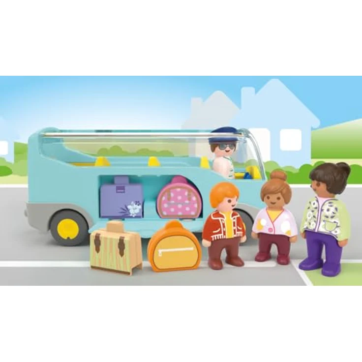 PLAYMOBIL Reisebus Junior 71682, Spielzeugbus mit Gepäckfächer, für Kinder 1-4 Jahre, inkl. Figuren und Zubehör – Bild 4