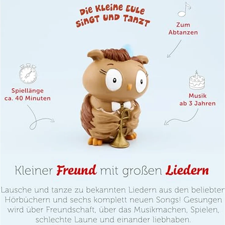 tonies Hörspielfigur Die Eule mit der Beule - Das 2. Liederalbum, Kinder Musikbox mit bekannten und neuen Songs – Bild 4