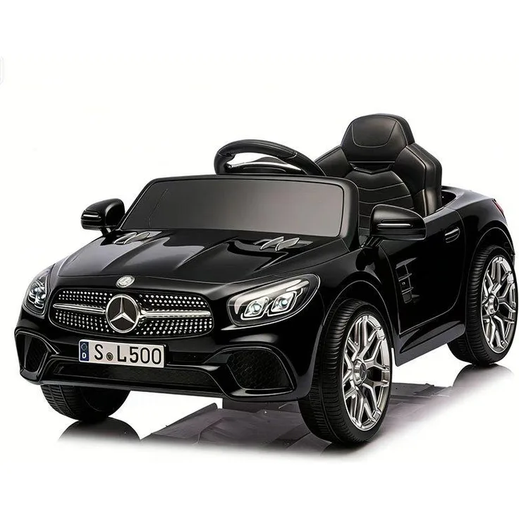 FCH Elektroauto Kinderauto Mercedes-Benz SL500, 12V mit 2,4G Fernbedienung, Schwarz, geeignet für Kinder von 3 bis 5 Jahren