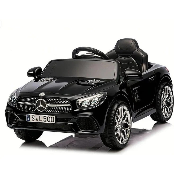 FCH Elektroauto Kinderauto Mercedes-Benz SL500, 12V mit 2,4G Fernbedienung, Schwarz, geeignet für Kinder von 3 bis 5 Jahren