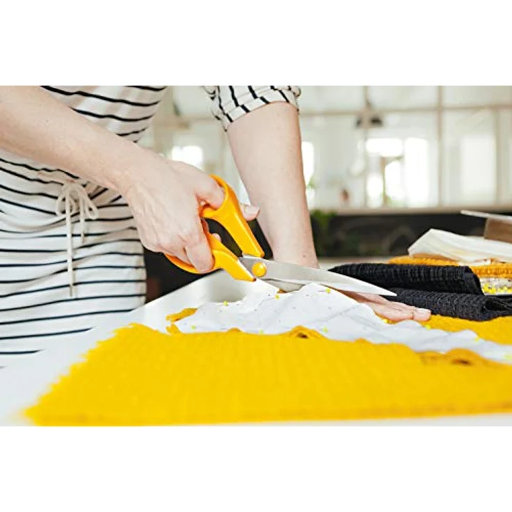 Fiskars Papierschere Schneiderschere 27 cm, rostfreier Stahl mit einstellbarem Klingendruck, spülmaschinenfest – Bild 6