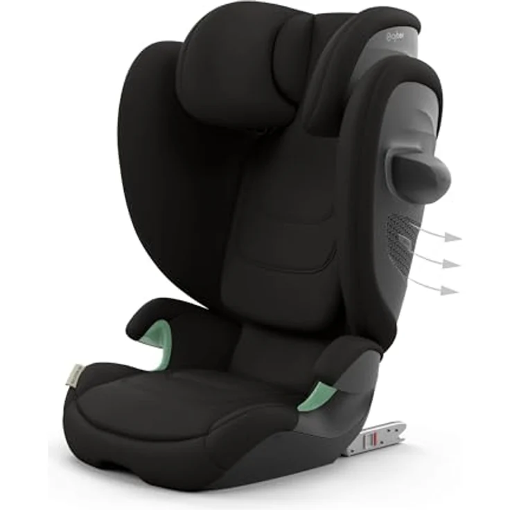 Cybex Gold Kinder-Autositz Solution G2 Comfort, Ab 3 bis 12 Jahre (100-150 cm), Max. 50 kg, Mit ISOFIX, Inkl. neigungsverstellbarer Kopfstütze, Magic Black – Bild 5