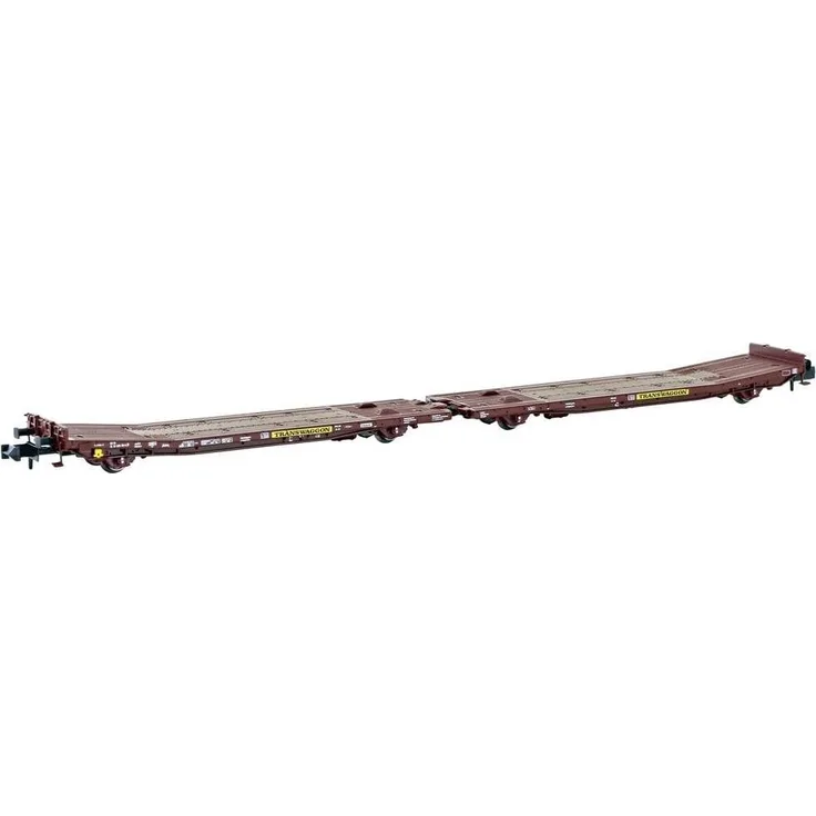 Hobbytrain Doppelflachwagen TWA 800A Laadks DB/TWA Ep.V (N) - Modellbahn-Wagen von Hobbytrain