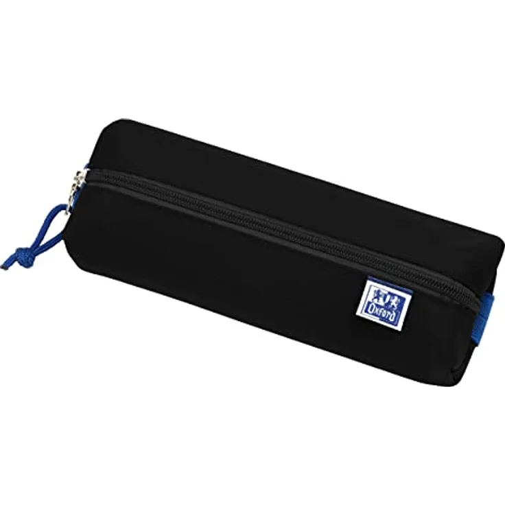 Oxford Federmäppchen für Mädchen und Jungen, rechteckig, Stifte-Etui, langlebig, Schwarz
