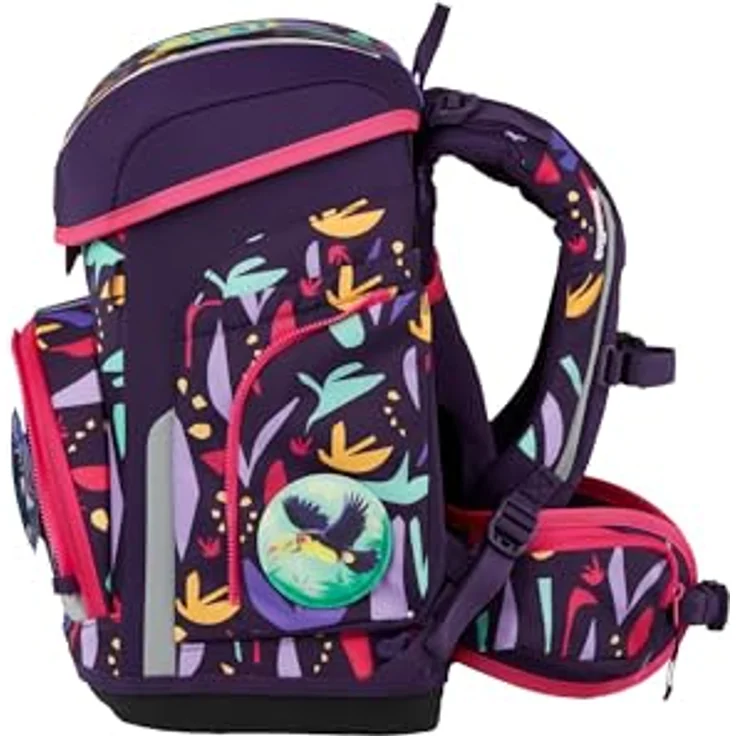 ergobag cubo Set, ergonomischer Schulranzen 5-teilig mit Reflexion und individuellem Design für 1. Klasse, blau – Bild 3