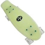 muuwmi Lights Skateboard Fun Glow – LED-Leuchtrollen (batterielos), Deck 57x15cm, rutschfest, ABEC5, PU-Rollen 60x45mm, Glow-in-the-Dark