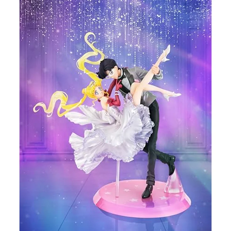 Bandai Tamashii Nations Sailor Moon FiguartsZERO Chouette PVC Statue Usagi & Tuxedo Mask, Moonlight Glow Edition, 24 cm, detailreich mit Base – Bild 6