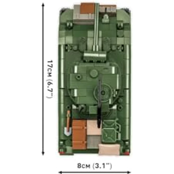 Cobi 663 PCS HC WWII 3126 M4A1 Sherman, Klemmbausteine Set im Maßstab 1:35 mit 2 Figuren und Umweltelementen – Bild 8