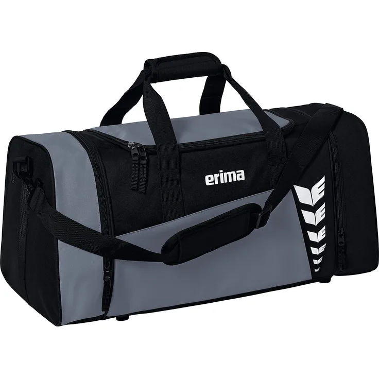 Erima SIX WINGS Sporttasche, Kindersporttasche mit großem Stauraum und Nassfach, schwarz