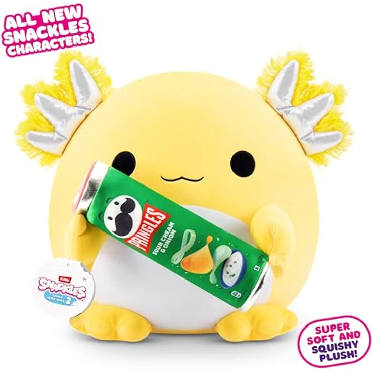 ZURU Snackles Serie 2, 40 cm großes Plüschspielzeug (Leon) mit lizenziertem Snackmarken-Accessoire, superweich und beruhigend – Bild 2