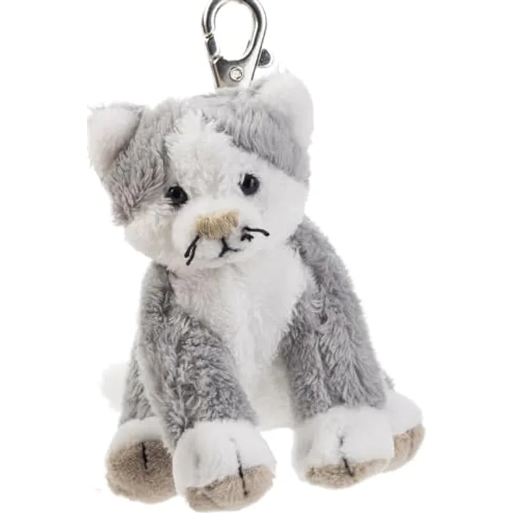 Schaffer Knuddel mich! 0227 Plüsch Schlüsselanhänger Katze Cleo - Waschbar, 10 cm, Faire Produktion, Geprüfte Qualität