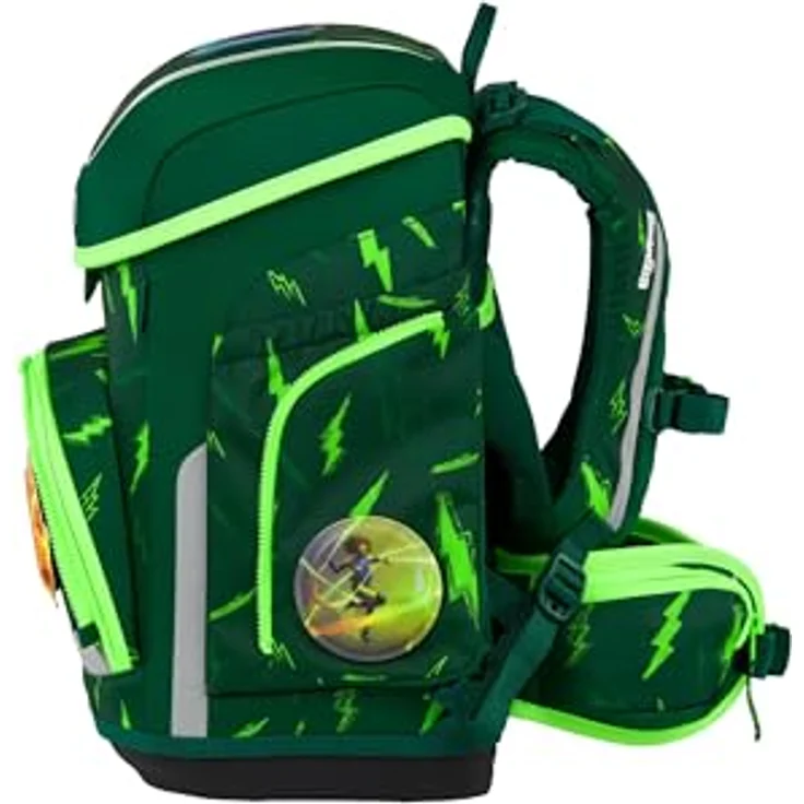 ergobag cubo Set, ergonomischer Schulranzen 5-teilig mit höhenverstellbarem Tragesystem, schwarz – Bild 5