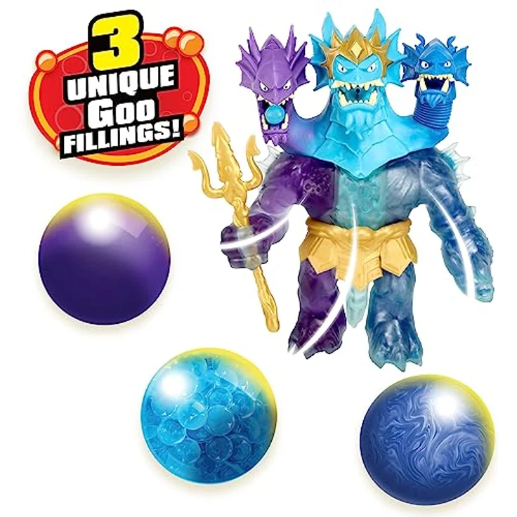 Heroes of Goo Jit Zu King Hydra-Figur, 3-in-1-Schleim-Power mit 3 Köpfen, Licht- & Soundeffekten, 80 cm dehnbar – Bild 4