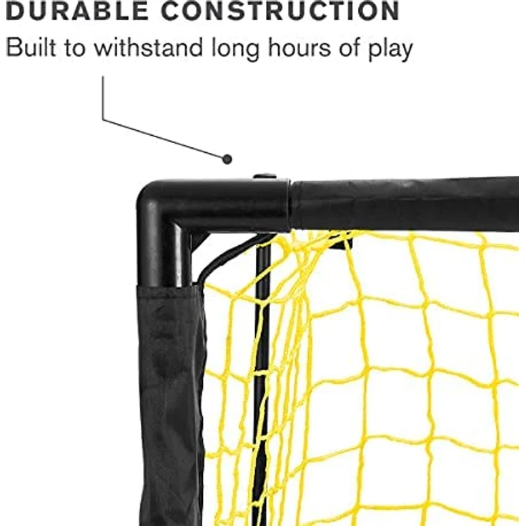 SKLZ Pro Mini-Tor, inklusive 12,7 cm weichem Ball, einfach zu montierender Rahmen, Weiß/Gelb – Bild 4