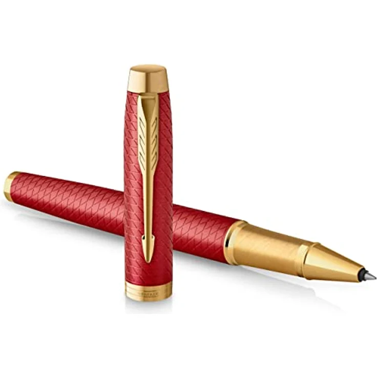 Parker IM Premium G.C. F, Rollerball Schreibstift mit goldenen Zierteilen, rot, 1 x, nachfüllbar – Bild 5
