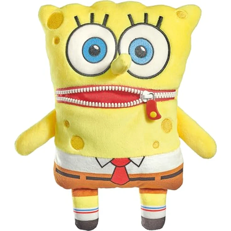 Schmidt Spiele Sorgenfresser, Spongebob Plüschfigur, 25 cm, waschbar, ab 0 Jahren, hochwertiger Plüsch – Bild 1