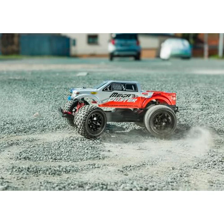 Carson 500404292 1:10 Mega Duster 3.0 2.4G 100% RTR Offroad Truggy, inkl. Batterien, LED-Scheinwerfer, langanhaltender Fahrspaß – Bild 5