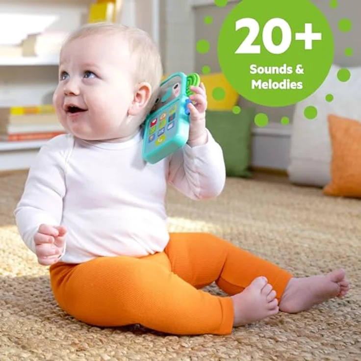 Bright Starts Elephone Spielzeugtelefon mit Klang- und Lichteffekten, ab 6 Monaten, Unisex – Bild 3