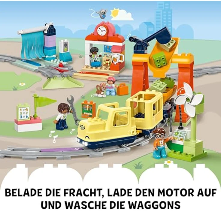 LEGO® Große interaktive Eisenbahn (10428), LEGO DUPLO Town Konstruktionsspielsteine, (103 St), Made in Europe – Bild 5