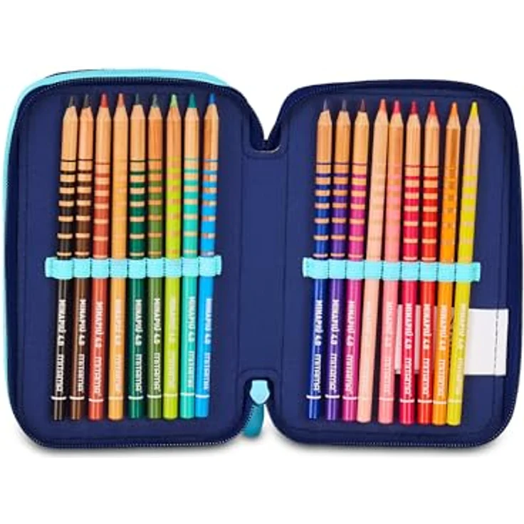 Seven Federmäppchen Lilo&Stitch, 44-teiliges Etui mit 3 Fächern, Mehrfarbig, inklusive Bleistiften und Filzstiften für die Grundschule – Bild 5