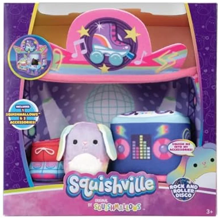 Squishmallows SQUISHVILLE ROCKROLER DISCO ROLLER SKATE Plüschtier Set mit Zubehör, kuscheliges Soft Playset für Kinder ab 3 Jahren – Bild 2