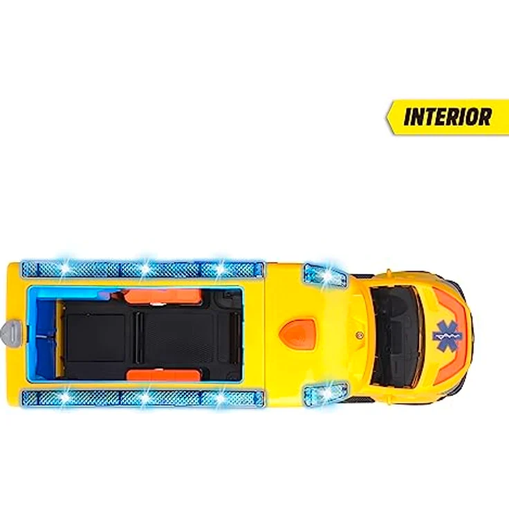 Dickie Toys - Rettungswagen Mercedes-Benz Sprinter (34,5 cm) - großes Spielzeugauto mit Sirene, Blaulicht & Krankenwagen-Zubehör zum Spielen für Kinder ab 3 Jahre – Bild 4
