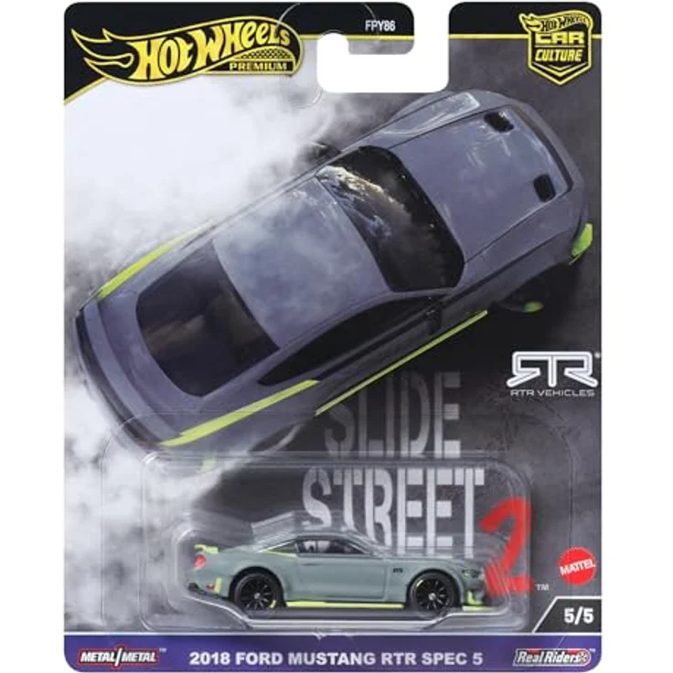 Hot Wheels Ford Mustang RTR SPEC 5 HKC85, 1:64 Die-Cast Spielzeug-Rennwagen mit authentischen Details und Hochleistungsdesign – Bild 2