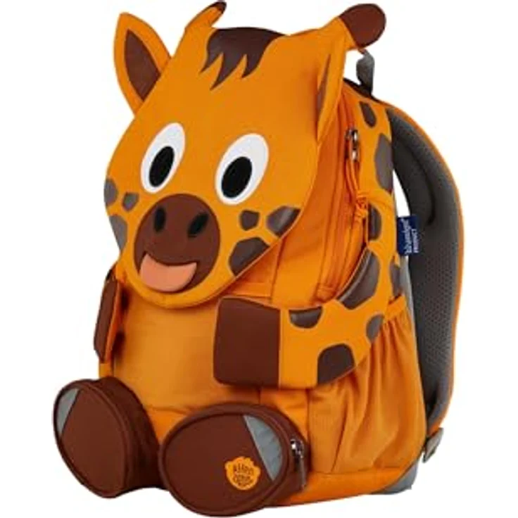 Affenzahn Grosser Freund, Kindergartenrucksack aus robustem Polyester mit Trinkflaschenfach, orange – Bild 2