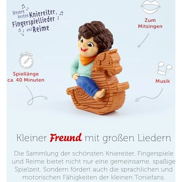 tonies Hörspielfigur Unsere besten Kniereiter, Fingerspiellieder und Reime, tonies, 31 liebevoll vertonte Tracks, brandneu produziert – Bild 4