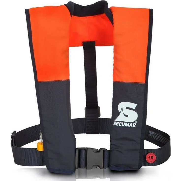SECUMAR Vivo 100 Schwimmweste mit manueller Aufblasvorrichtung, schlanke Form, Polyamid