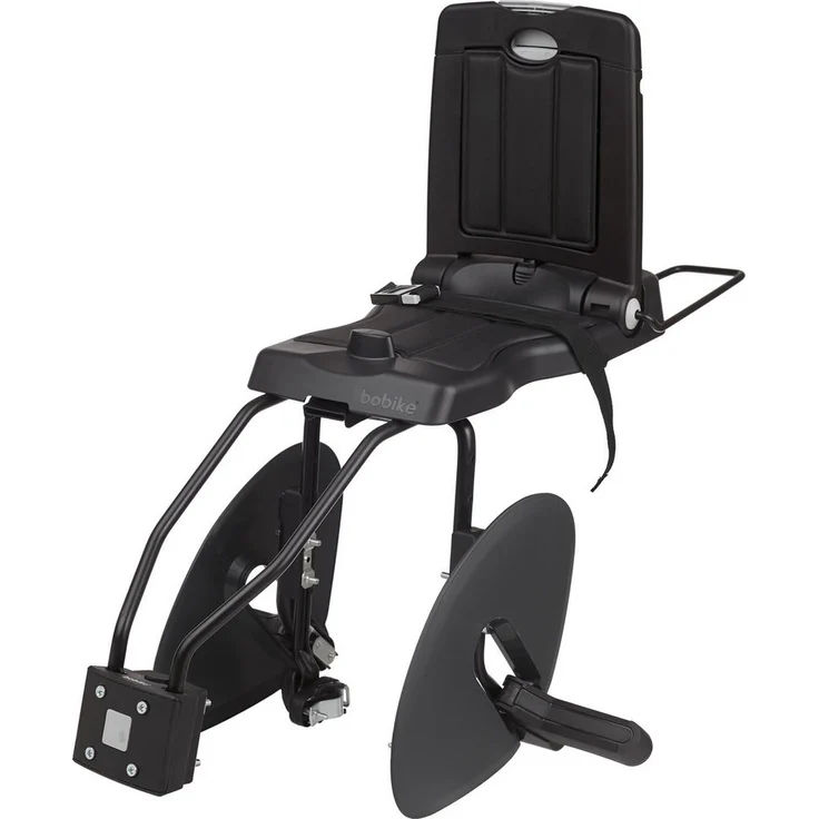 Bobike Fahrradkindersitz, Kindersitz Junior CLASSIC, geeignet für Kinder von 5-7 Jahren, max. 35 kg, faltbar, mit Taschenbügel, schwarz – Bild 1