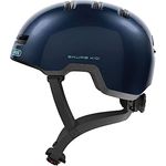 ABUS Kinderhelm Skurb Kid, robuster Fahrradhelm im Skater-Look mit Platz für einen Zopf, Blau, Größe M