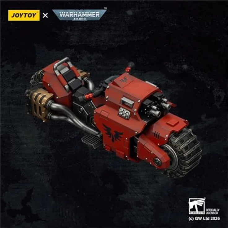 Joy Toy Warhammer 40,000 Blood Angels Combat Bike Figur, detailreiche Nachbildung mit twin-linked bolt rifles, 22 cm Höhe – Bild 7