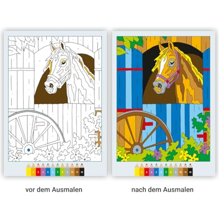 Ravensburger Verlag GmbH Malen nach Zahlen CreArt - Malen nach Zahlen - Pferde, altersgerechte Motive, nummerierte Ausmalfelder, zarte Zahlen und handelsübliche Farbpalette – Bild 6