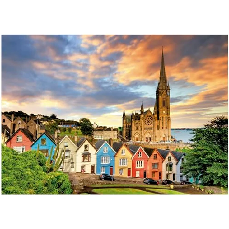Educa 1000 Teile Puzzle für Erwachsene | Cobh Cathedrals, Irland, mit FixPuzzle Kleber, 68 x 48 cm – Bild 2