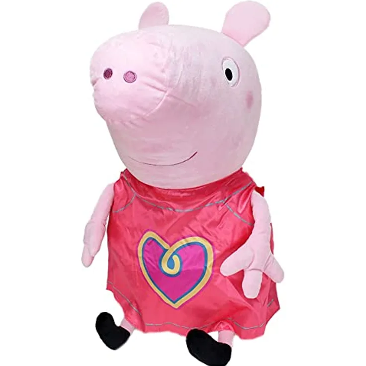 Peppa Wutz XXL Stofftier Herz - 65 cm, Peppa Wutz Kuscheltiere, Peppa Pig Kuscheltier, Peppa Wutz, Peppa Kuscheltier, Peppa Wutz Kuscheltier XXL, Peppa Wutz Kuscheltier groß