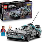LEGO Speed Champions 77256, Zeitmaschine DeLorean aus Zurück in die Zukunft mit 2 Minifiguren Marty McFly und Doc Brown, Bau- und Spielset für Kinder ab 9 Jahren