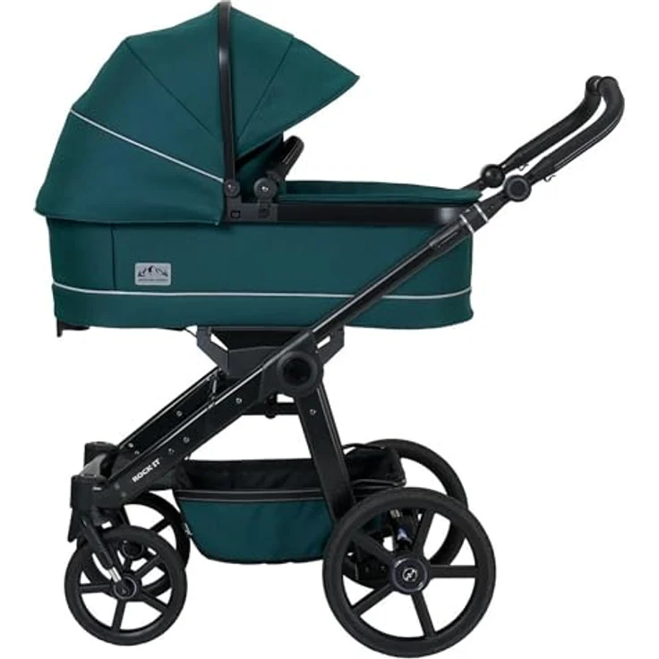 Hartan Kinderwagenset Rock IT Outdoor, 3-teilig, Petrol, mit kugelgelagerten Rädern, Federung, 5-Punkte-Gurt und UV 50+ Schutz – Bild 10