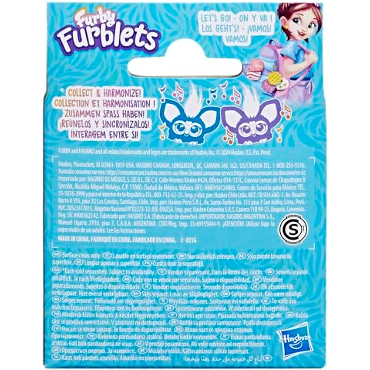 Furby Furblets Hoo-Lah Mini, interaktives elektrisches Plüschspielzeug mit Musik- und Sprachfunktionen, 5 cm, Gelb – Bild 4