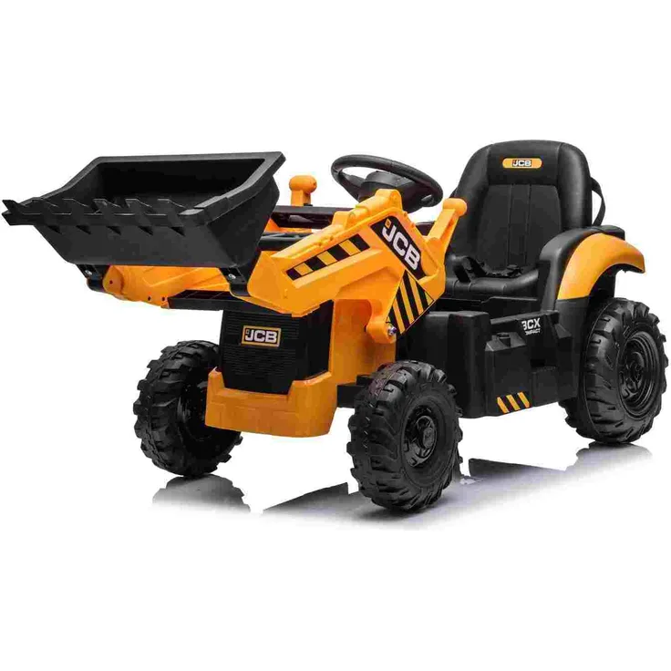 BoGi JCB Bagger Kinderauto Elektroauto Kinderfahrzeug 12V 2 Motoren + Fernbedienung, blau