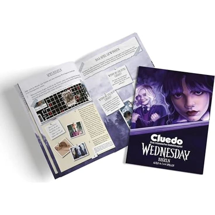 Winning Moves Cluedo Wednesday Edition, Detektiv Krimi Brettspiel für 2-6 Spieler ab 12 Jahren, mit 6 Charakterfiguren aus der Serie – Bild 5