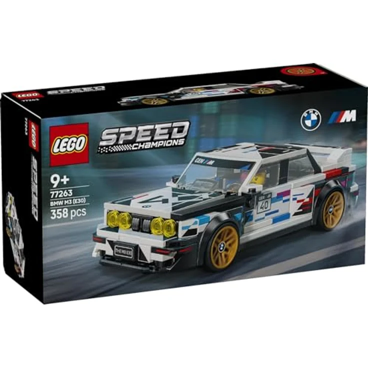 LEGO Speed Champions 77263 BMW M3 (E30) Bausatz, Mehrfarbig, 358 Teile, inkl. 1 Minifigur im BMW-Rennoutfit – Bild 10