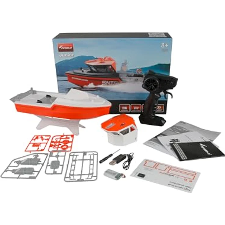Amewi RC-Boot Rettungsboot brushless Jetantrieb 320mm RTR, ferngesteuertes Boot mit Jetantrieb, brushless Antrieb, und integriertem Unterspannungsalarm – Bild 2