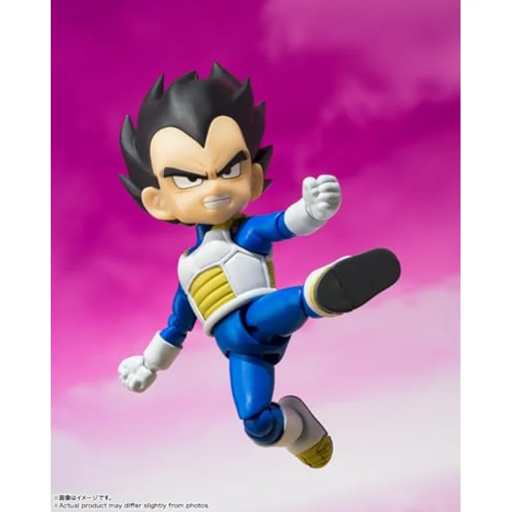 Bandai Dragon Ball Daima S.H.Figuarts Actionfigur Vegeta, Mini 7 cm, detailreich mit Zubehör in Fensterbox – Bild 6