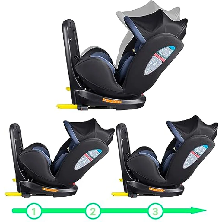 XOMAX Autokindersitz Selena, mit 360° Drehfunktion, Isofix, 5-Punkt-Gurt, 4 Farben verfügbar – Bild 5